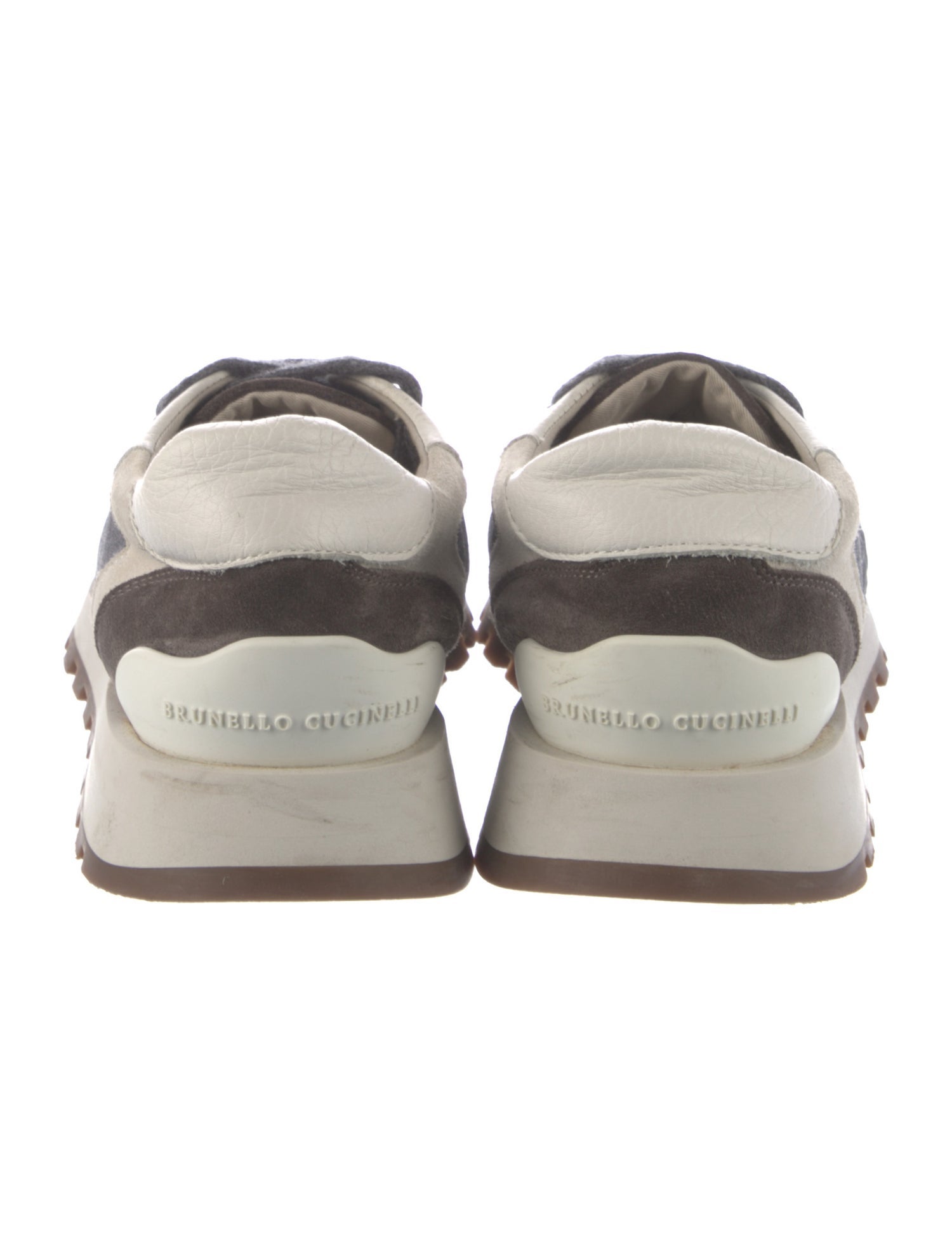 Brunello Cucinelli Monili Leather Trim Embellishment Sneakers